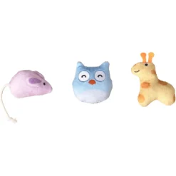 Spot Cuddly and Colorful Crinkly Catnip Cat Toys (3 pack)