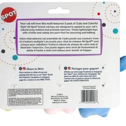 Spot Cute and Colorful Crinkly Catnip Cat Toys (3 pack)