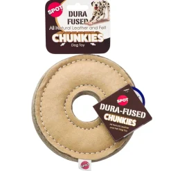 Spot Dura-Fused Chunkies Leather Ring Chew Toy For Dogs