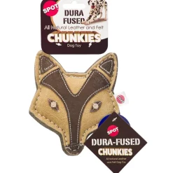 Spot Dura-Fused Chunkies Leather Fox Chew Toy For Dogs