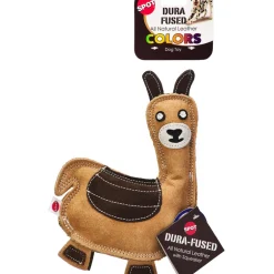 Spot Dura-Fused Colors Leather Llama Dog Toy- Assorted colors
