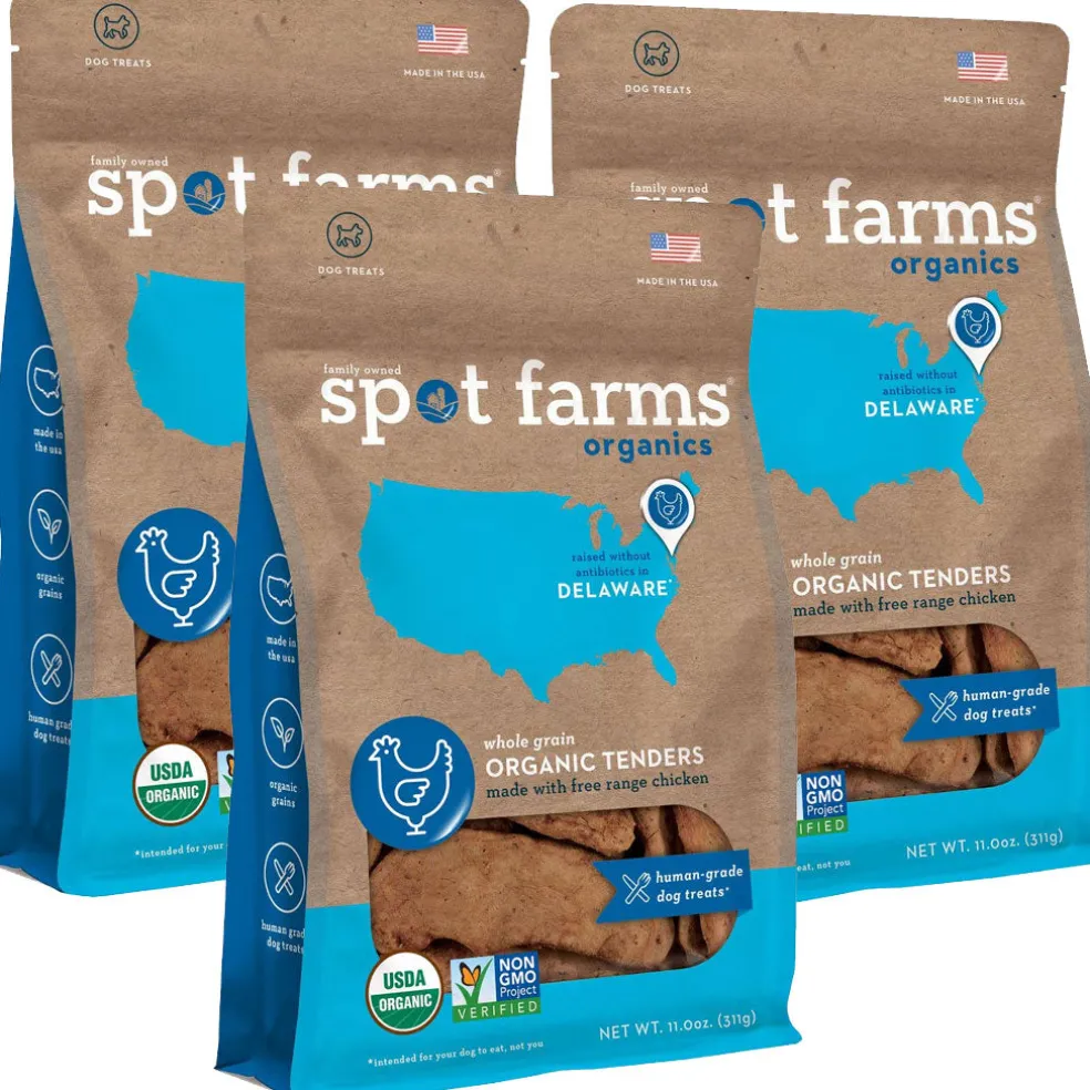 Spot Farms Organic Chicken Tenders Dog Treats, 11-oz