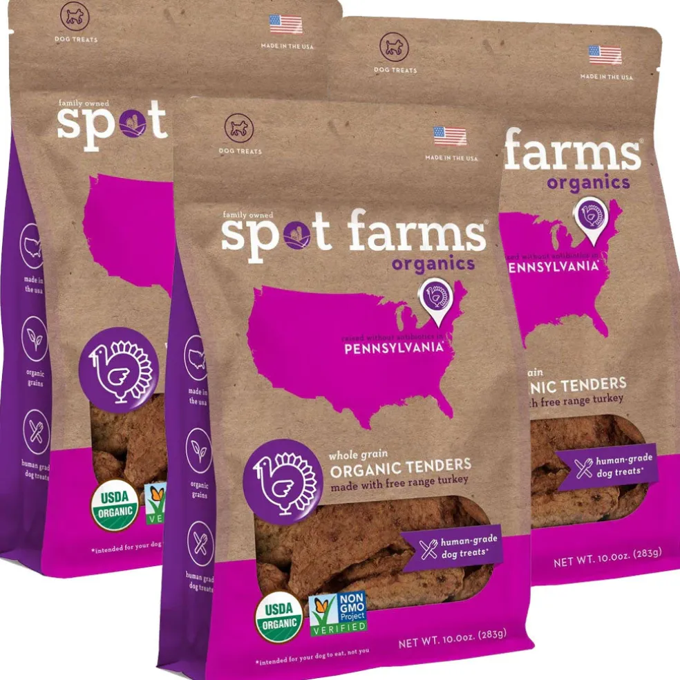 Spot Farms Organic Turkey Tenders Dog Treats, 10-oz