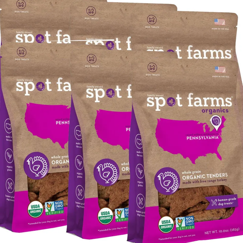 Spot Farms Organic Turkey Tenders Dog Treats, 10-oz