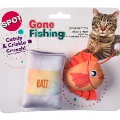 Spot Gone Fishing Crinkly Catnip Cat Toys, assorted colors (2 pack)