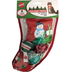 Spot Holiday Cat Stocking Assorted Toys, Small, 5 count