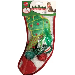Spot Holiday Cat Stocking Assorted Toys, Medium, 8 count