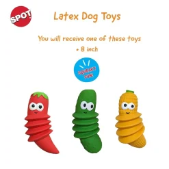 Spot Latex Foods Dog Toy, Assorted, 8-in