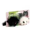 Spot Twin Plush Mice Rattle & Catnip Toy, Black & White Twin Pack