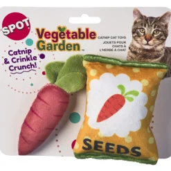 Spot Vegetable Garden Crinkly Catnip Cat Toys, assorted colors (2 pack)