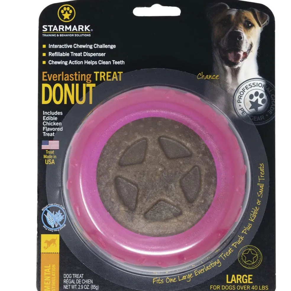 Starmark Everlasting Donut Treat Dog Toy, Medium
