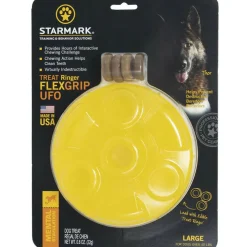 Starmark FLEXGRIP Treat Ringer UFO, Yellow