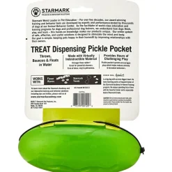 Starmark Pickle Pocket Treat Dispensing Dog Toy, Green/Yellow, One Size
