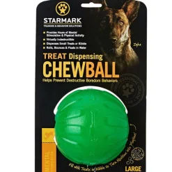Starmark Treat Dispensing Chew Ball Tough Dog Toy