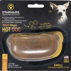 Starmark Treat Ringer Hot Dog Treat Dispenser Dog Toy