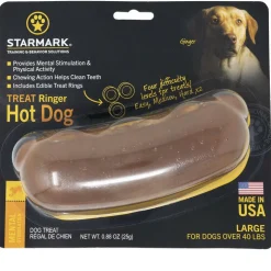 Starmark Treat Ringer Hot Dog Treat Dispenser Dog Toy