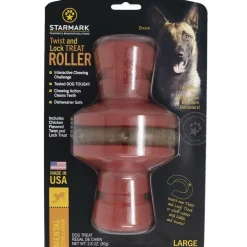 Starmark Twist & Lock Roller Dog Toy, Large