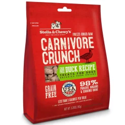 Stella & Chewy's Carnivore Crunch Cage-Free Duck Recipe Freeze-Dried Raw Treats Dog (3.25 oz)