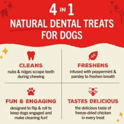 Stella & Chewy's Dental Delights 4-in-1 Dental Treats for Dogs