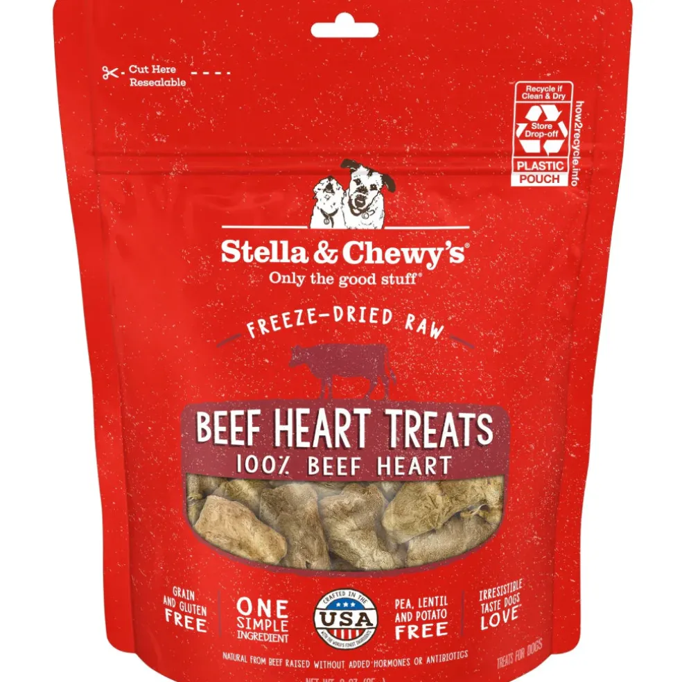Stella & Chewy's Free-Dried Beef Hearts Dog Treats (3 oz)