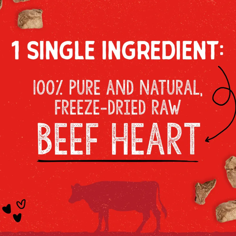 Stella & Chewy's Free-Dried Beef Hearts Dog Treats (3 oz)