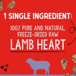 Stella & Chewy's Free-Dried Lamb Hearts Dog Treats (3 oz)