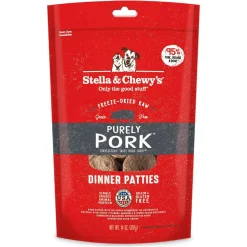 Stella & Chewy's Purely Pork Dinner Patties Freeze-Dried Raw Food for Dogs, 14-oz