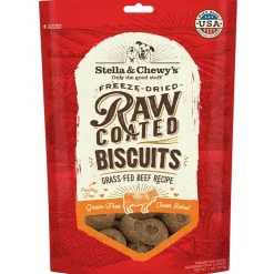 Stella & Chewy's Raw Coated Biscuits Grass-Fed Beef Recipe Crunchy Dog Treats (9 oz)