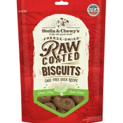Stella & Chewy's Raw Coated Biscuits Cage-Free Duck Recipe Crunchy Dog Treats (9 oz)