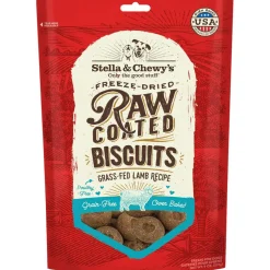 Stella & Chewy's Raw Coated Biscuits Grass-Fed Lamb Recipe Crunchy Dog Treats (9 oz)