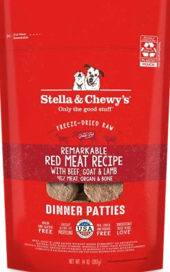 Stella & Chewy's Remarkable Red Meat Dinner Patties Freeze-Dried Raw Food For Dogs