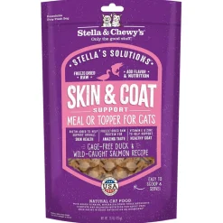 Stella & Chewy's Stella's Solutions Skin & Coat Support Duck & Salmon Freeze-Dried Meal Topper for Cats (7.5 oz)