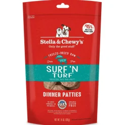Stella & Chewy's Surf 'N Turf Dinner Patties Freeze-Dried Raw Food for Dogs
