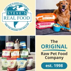 Steve's Real Food Beef Recipe Freeze-Dried Pet Food for Cats & Dogs (1.25 lb)
