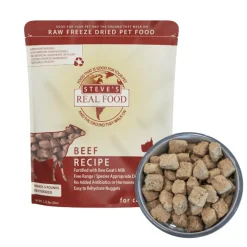 Steve's Real Food Beef Recipe Freeze-Dried Pet Food for Cats & Dogs (1.25 lb)
