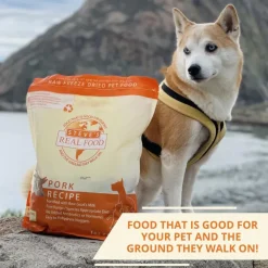 Steve's Real Food Pork Recipe Freeze-Dried Pet Food for Cats & Dogs (1.25 lb)