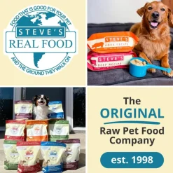 Steve's Real Food Pork Recipe Freeze-Dried Pet Food for Cats & Dogs (1.25 lb)
