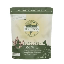 Steve's Real Food Turducken Recipe Freeze-Dried Pet Food for Cats & Dogs (1.25 lb)
