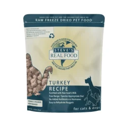 Steve's Real Food Turkey Recipe Freeze-Dried Pet Food for Cats & Dogs (1.25 lb)
