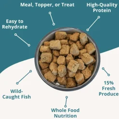 Steve's Real Food White Fish Recipe Freeze-Dried Pet Food for Cats & Dogs (1.25 lb)