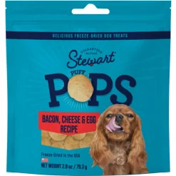 Stewart PuffPops Bacon, Egg & Cheese Recipe Freeze-Dried Treats For Dogs