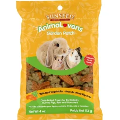 Sunseed AnimaLovens Garden Patch Oven Baked Treats for Rabbits, Guinea Pigs, Rats & Hamsters, 4-oz