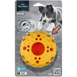 Tall Tails Dog Natural Rubber Toy, 4-in