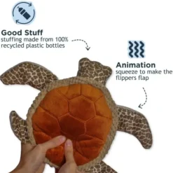Tall Tails Plush Animated Moving Sea Turtle Toy for Dogs (9