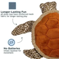Tall Tails Plush Animated Moving Sea Turtle Toy for Dogs (9