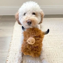 Tall Tails Plush Highland Cow Dog Toy, 8