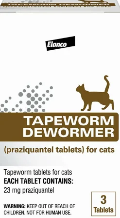 Tapeworm Dewormer for Cats (3 Tablets)