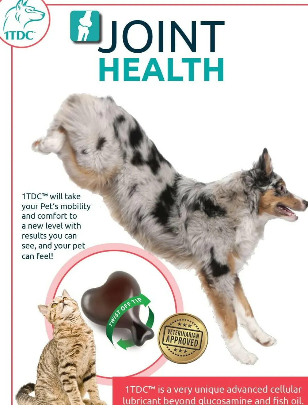 1-TDC Periodontal & Joint Health Softgels for Dogs & Cats