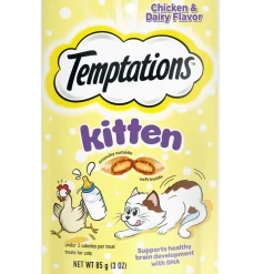 Temptations Chicken Flavor Crunchy & Soft Kitten Treats, 3-oz