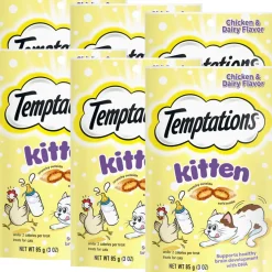 Temptations Chicken Flavor Crunchy & Soft Kitten Treats, 3-oz
